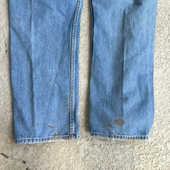 Vintage Orange Tab Levi 505 Light Wash Denim Distressed Jeans. Sz 40 30 - Picture 4 of 5